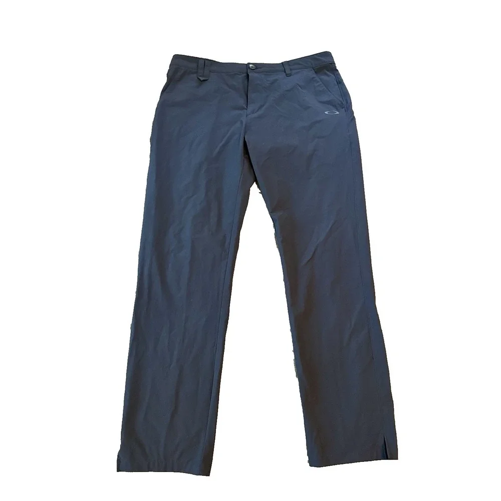 Oakley Golf Pants Mens 35 Navy Blue Performance Stretch Travel Outdoors Preppy